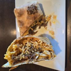 La Cantina Bar and Grill - Barbacoa burrito, interior.