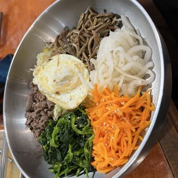 Cho Dang Village - Bibimbap combo - cold version and not great - Korean Near Me - Carrollton, Texas Cho Dang Village - Bibimbap combo - cold version and not great - Korean Near Me - Carrollton, Texas