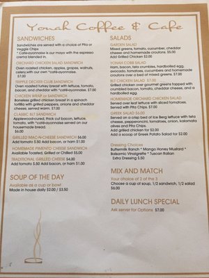 Menu photo 2 Yonah Coffee And Cafe Demorest, GA