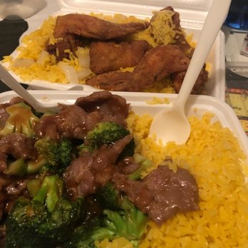 Hong Kong Restaurant - Beef and broccoli and chicken wings - Chinese Near Me - Raleigh, North Carolina