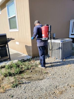 Cockroach control inspection in a San Diego home