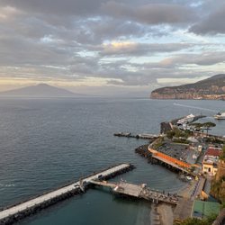 Villa Comunale Sorrento - View of the Sorrento port