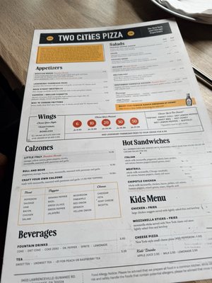 Menu photo 1 Two Cities Pizza Suwanee, GA Menu photo 1 Two Cities Pizza Suwanee, GA