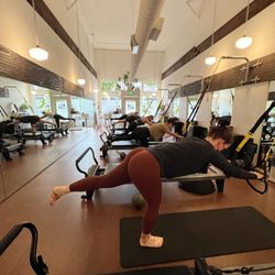TRX with Pilates principles to level up! Masks are always optional here