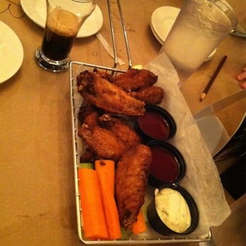 The Burger Barn - Naked wings w raspberry chipotle sauce on the side. Beer taste. - Burgers Near Me - Somers, New York