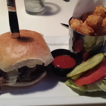 Engine No 9 - Demi God burger with tots. Sooo yummy! - Burgers Near Me - Saint Petersburg, Florida