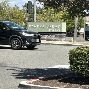 Panera Bread - Drive thru sign - Salad Near Me - Murrieta, California