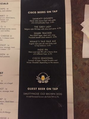 Menu photo 5 Cisco Brew Pub Boston, MA