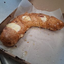 Olympia Cafe - Stromboli. Try it  very good  mozzarella cheese pepperoni green peppers onion.  Side marinara suce.
