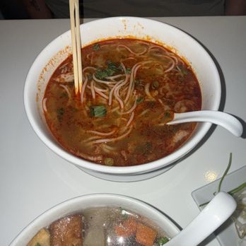 Pho Le - 'spicy noodle soup' is the one in the back - Vietnamese Near Me - Boise, Idaho Pho Le - 'spicy noodle soup' is the one in the back - Vietnamese Near Me - Boise, Idaho
