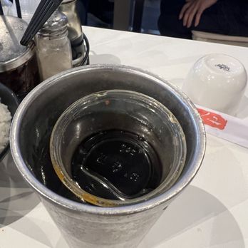 Sam Woo Cafe - I poured hot tea in the cup after emptying the ice. To get the used plastic sauce cup to float up. Disgusting - Desserts Near Me - Artesia, California Sam Woo Cafe - I poured hot tea in the cup after emptying the ice. To get the used plastic sauce cup to float up. Disgusting - Desserts Near Me - Artesia, California
