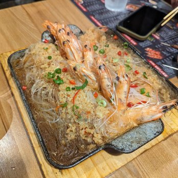 YH's BBQ & Crab - Sizzling shrimp with vermicelli - Seafood Near Me - Duluth, Georgia