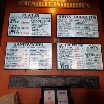 Humboldt Smokehouse - Menu - Barbeque Near Me - Eureka, California