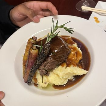 Basil 1791 - Weekend Special - Red Wine Braised Short Rib & mashed potatoes & carrots - Asian Fusion Near Me - Hamilton, Ohio