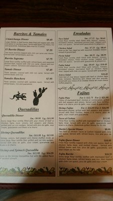 Menu photo 3 El Burrito Mexican Restaurant Livingston, TX