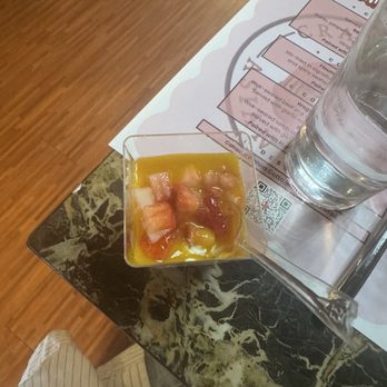 Elite Event: Crawfish Asian Cuisine - Coconut panna cotta with mango sauce - Yelp Events Near Me - Reno, Nevada