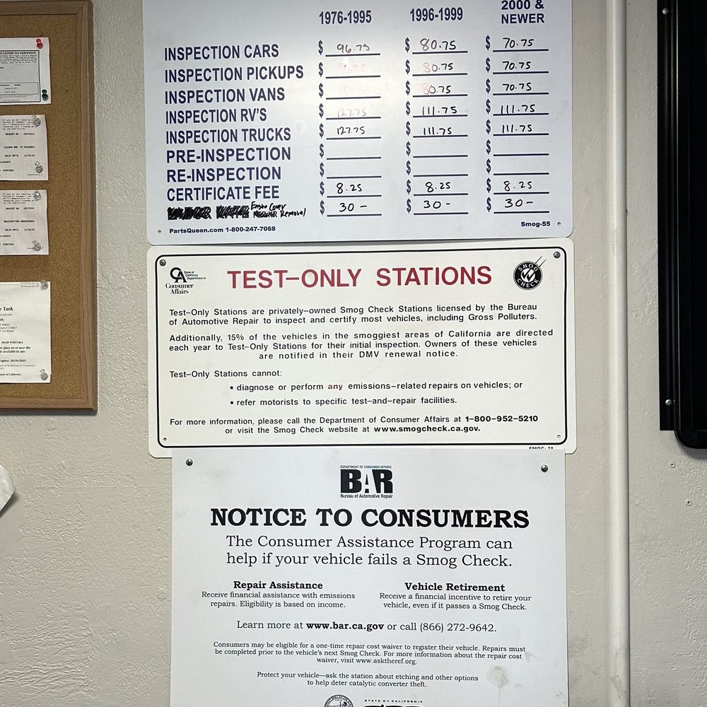 Boutique Smog - Price menu - Smog Check Stations Near Me - Vacaville, California Boutique Smog - Price menu - Smog Check Stations Near Me - Vacaville, California