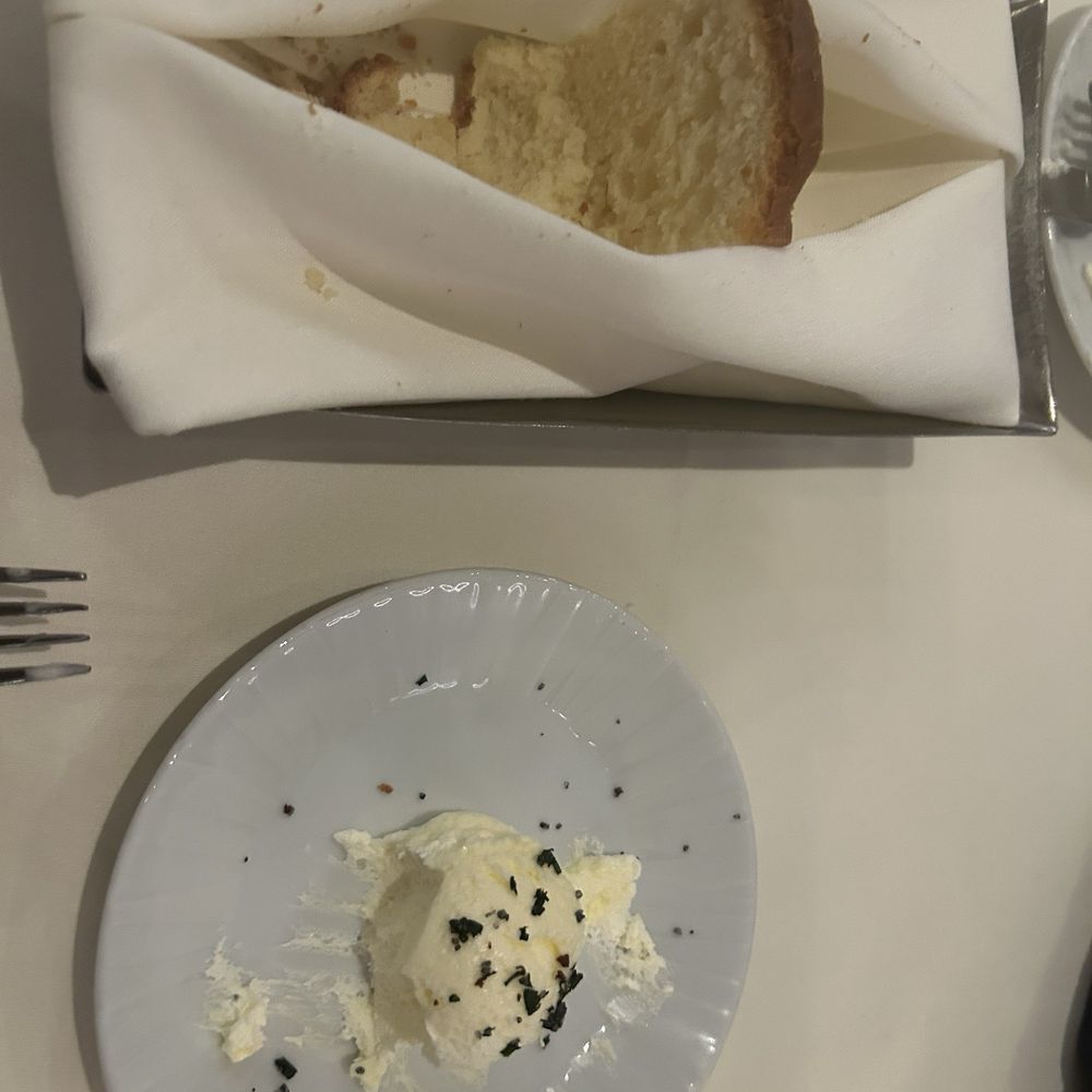 Henry's Steakhouse - Bread and butter (bread is like pound cake texture) - Steakhouses Near Me - Placerville, California