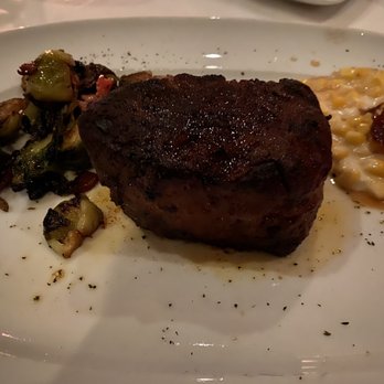 Steak 48 - Wagyu filet (rolls royce of steaks), Roasted Brussels Sprouts** Corn Crème Brûlée - Steakhouses Near Me - Houston, Texas