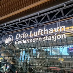 Oslo Lufthavn Nsb - Signage for Oslo Airport Train Station