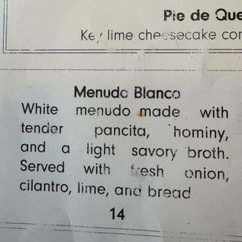 Sonora Moonshine - Very cool. Was raised on red menudo but you made it when you see it on a local menu. - Cocktail Bars Near Me - Tucson, Arizona