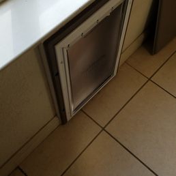 Here is the doggy door!