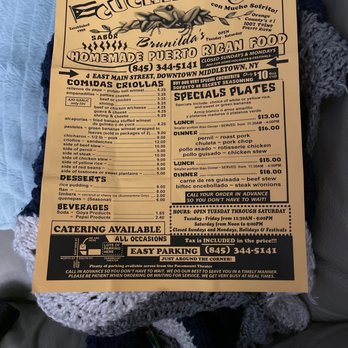 Brunilda's Cuchifrito - Menu - Spanish Near Me - Middletown, New York