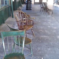 Village of Pleasantville - These chairs are actually randomly placed functional art at the Metro North train.station
