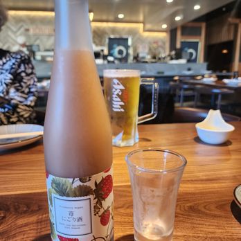 Sushi Kyo - If you like sweet sake this is so yummy! Strawberry puree in it - Japanese Near Me - Monrovia, California