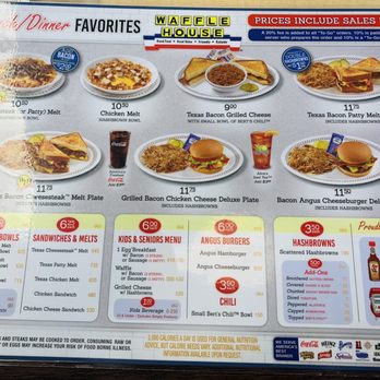 Waffle House - menu - Breakfast & Brunch Near Me - Gulf Shores, Alabama