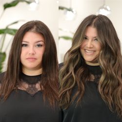 M Styling - 2 rows of 18" Mane Luxe extensions and a low maintenance color revamp