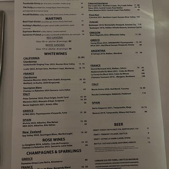 Cafe Santorini - their cocktail menu. - Italian Near Me - Pasadena, California Cafe Santorini - their cocktail menu. - Italian Near Me - Pasadena, California