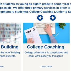 Ivy Scholars - At Ivy Scholars, we offer three services: College Application Coaching, Candidacy Building, and Test Prep.