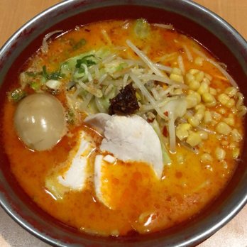 ramen RAIJIN - spicy tonkatsu ramen with egg and chicken instead of pork - Ramen Near Me - Toronto, Ontario ramen RAIJIN - spicy tonkatsu ramen with egg and chicken instead of pork - Ramen Near Me - Toronto, Ontario