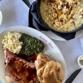 Summit House - Summit House Cut Prime Rib and Bone Marrow Mac & Cheese. - Steakhouses Near Me - Fullerton, California Summit House - Summit House Cut Prime Rib and Bone Marrow Mac & Cheese. - Steakhouses Near Me - Fullerton, California