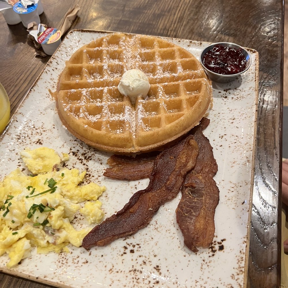 First Watch - Waffle and scrambled eggs - Breakfast & Brunch Near Me - Jacksonville, Florida First Watch - Waffle and scrambled eggs - Breakfast & Brunch Near Me - Jacksonville, Florida