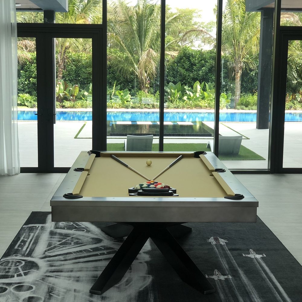 America Billiards - Felix Pool Table at our custom home project - Pool & Billiards Near Me - Pompano Beach, Florida
