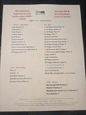 Menu photo 1 Wagyu Butcher Torrance, CA