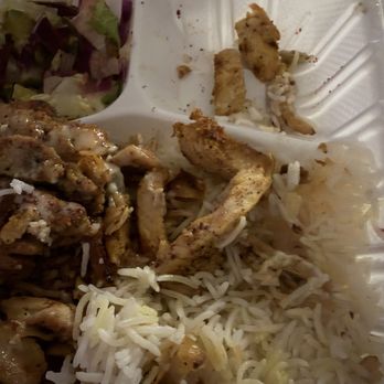 Falahi Bro's Middle Eastern Cuisine - Supposed to be chicken shawarma plate. It was chicken jerky. Horrible. - Middle Eastern Near Me - Vancouver, Washington
