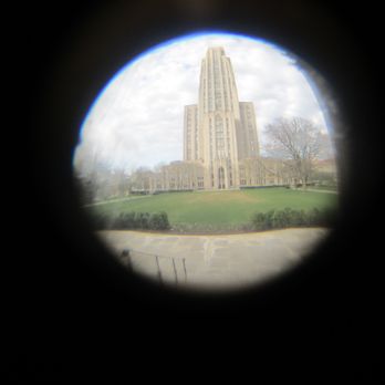 Cathedral of Learning - A view from the peephole of the adjacent (amazing) chapel. 535 feet fits in 1/2 inch. - Colleges & Universities Near Me - Pittsburgh, Pennsylvania Cathedral of Learning - A view from the peephole of the adjacent (amazing) chapel. 535 feet fits in 1/2 inch. - Colleges & Universities Near Me - Pittsburgh, Pennsylvania