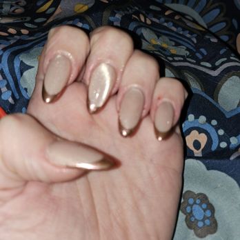 Luxor Nails and Spa - Rose gold cats eye french - Nail Salons Near Me - Gladstone, Oregon Luxor Nails and Spa - Rose gold cats eye french - Nail Salons Near Me - Gladstone, Oregon