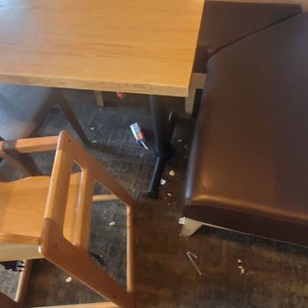 Panera Bread - Huge mess underneath the table. Obviously animals ate here, but nevertheless, it should have been a priority for the staff to clean. - Sandwiches Near Me - Alhambra, California Panera Bread - Huge mess underneath the table. Obviously animals ate here, but nevertheless, it should have been a priority for the staff to clean. - Sandwiches Near Me - Alhambra, California