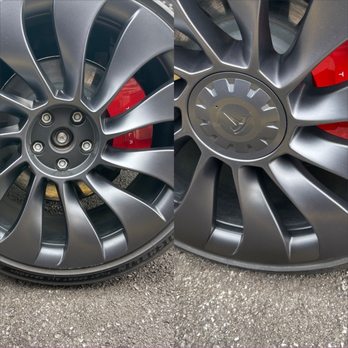 Scratch Dent Ding - Another happy Tesla owner before and after! - Wheel & Rim Repair Near Me - Naperville, Illinois Scratch Dent Ding - Another happy Tesla owner before and after! - Wheel & Rim Repair Near Me - Naperville, Illinois