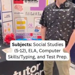 Tutor Doctor Phoenix-Scottsdale - Tutor Sam, who specializes in Computer Science, ELA, and Test Prep at a homeschool conference