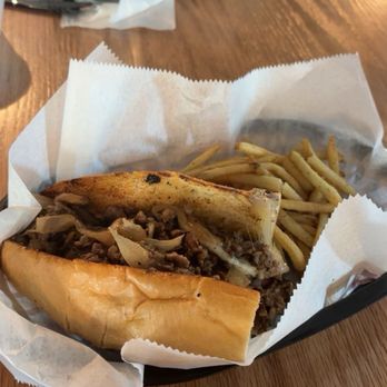 Boiler Room Bar & Grill - Cheesesteak with Shoestring Fries - Bars Near Me - Bradenton, Florida Boiler Room Bar & Grill - Cheesesteak with Shoestring Fries - Bars Near Me - Bradenton, Florida