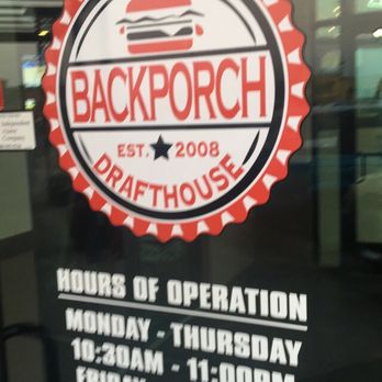 Backporch Drafthouse - There are three different signs for Backporch and all three use different fonts. One even has Back Porch with a space. - American Near Me - Lawton, Oklahoma