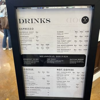 Honest Coffee Roasters - Drink Menu - Coffee Roasteries Near Me - Franklin, Tennessee