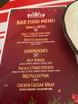 Menu photo 4 Frosty's Christmas Bar New York, NY Menu photo 4 Frosty's Christmas Bar New York, NY