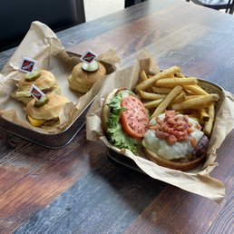 Bruchetta Burger and Burger Sliders