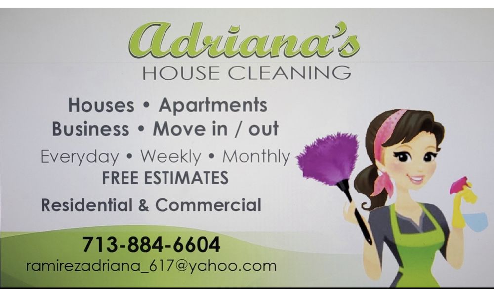 ADRIANA’S HOUSE CLEANING Houston, Texas Home Cleaning Phone